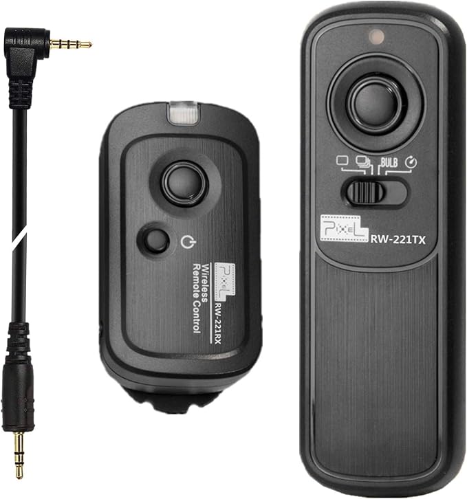 Pixel Wireless Shutter Release Remote Control L1 for Panasonic RSL1, RS2 | Remote Shutter for Lumix G7 S5 S1 G95 G91 G90 G9 G70 GH3 GH4 GH5 GH6 GX7 G85 G81 FZ200 FZ1000 FZ2500 FZ2000 FZ330 FZ30 etc by Pixel