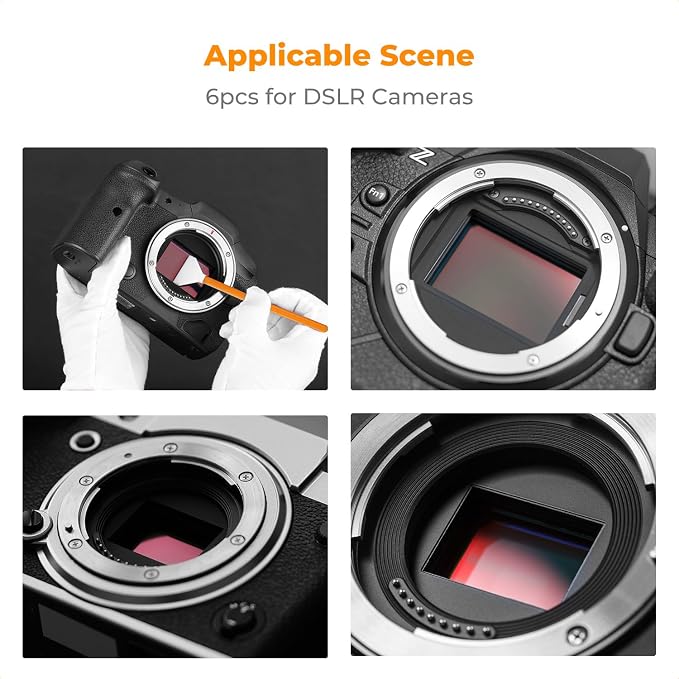 K&F CONCEPT APS-C Frame Sensors Cleaning Swabs X6,for CCD and CMOS | Vacuume Packaging, Soft and Flexible, Smooth and Lint-Free,Precision Cleaning,Portable,for Nikon Sony Canon Camera Clean,MA02 - Image 8