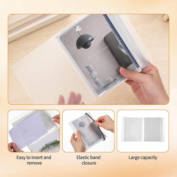 A6 Storage Folder with Tweezers, A6 Clear Sticker Photo Storage Album, Sticker Collecting Album Organization, Stamp Cutting Dies Storages Book Organizer Folder for Cutting Dies Stencil Embossing Craft - Image 3