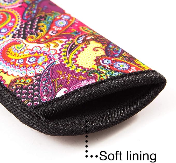 TRIUMPH VISION 3 Pack Reading Glasses Pouch Soft Case Eyeglass Sleeve Slim | Alternative to Bulky Case in bag, Lightweight Lined Padded Protect Optical lens Slip in, Cute Pattern Portable for Daily Use - Image 3