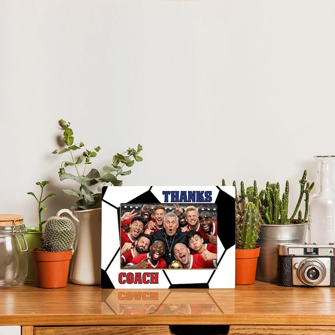 Thanks Coach Photo Frame, Soccer Picture Frame, Sports Themed Decor Tabletop Display Frames for Players and Coaches, Gift to Soccer Enthusiasts for 4x6 Inches Photos - Image 5