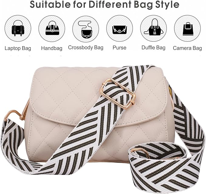 Replacement Purse Strap Shoulder Strap Adjustable Crossbody Strap for Women Crossbody Wide Shoulder Bag - Image 2