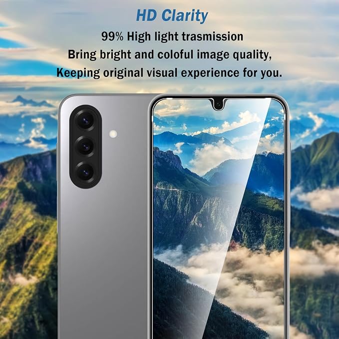 2 Pack Compatible with Samsung Galaxy A17 5G Screen Protector,with Alignment Frame,9H Tempered Glass Film,HD Clear Scratch Resistant,Bubble-Free for Galaxy A17 5G Screen Protector. - Image 8