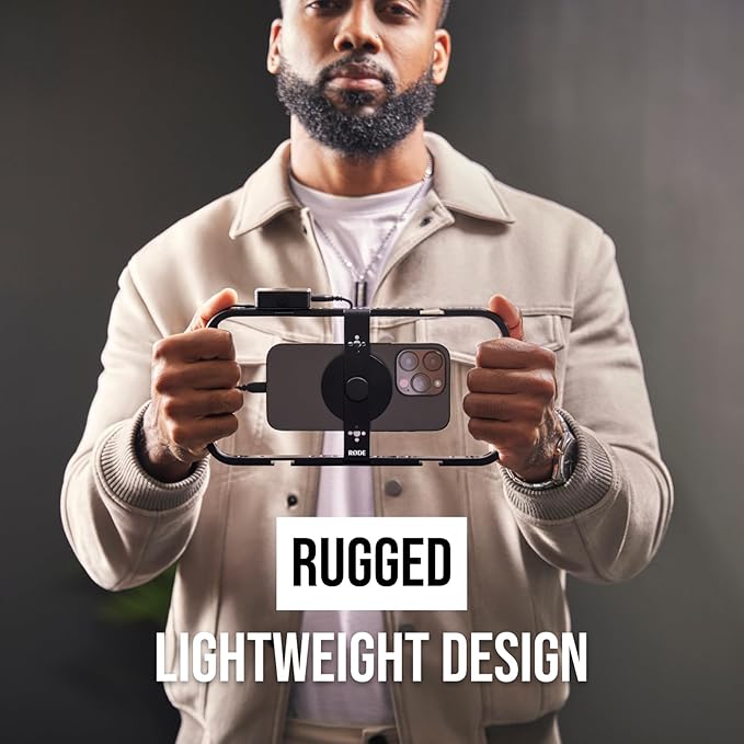 RØDE Phone Cage Magnetic Mobile Filmmaking Cage with 1/4-inch and 3/8-inch Threads and Cold Shoe Mounting Slots (MagSafe Compatible) | Aluminum cage with 5 cold shoe mounts and 33 threads for filmmaking, vlogging and mobile photography - Image 3