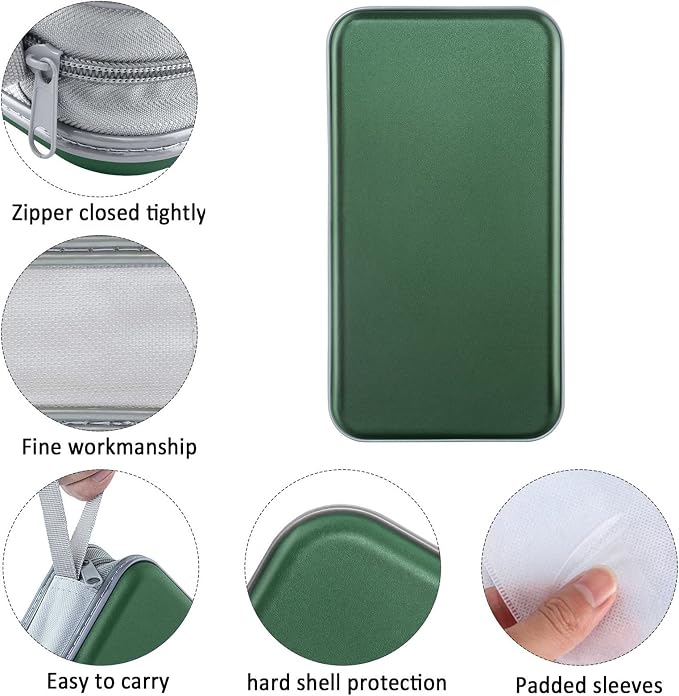 Siveit CD DVD Cases 96 Capacity Disc Storage Binder for Car(Dark Green) | Hard Plastic CD DVD Disc Cases Storage Binder Wallet for Car Home Office Travel - Image 2