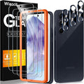 Wiaocit Tempered Glass Screen Protector for Samsung Galaxy A55 5G | 3+3 Pack, 9H Hardness, Camera Lens Protector, Installation Frame, Bubble Free, Case Friendly by Wiaocit