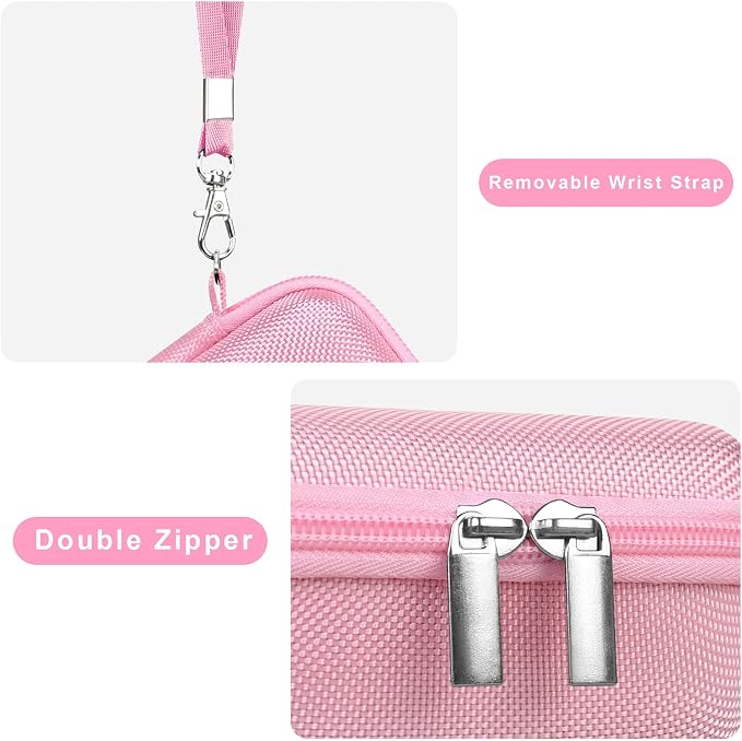 Canboc Carrying Case for KODAK EC35/ KODAK EKTAR H35 Film Camera, Pink | For H35N/ KODAK Snapic A1 Camera, H35/ EC35 Film Camera Bag, Zipper Mesh Pocket fits Batteries, Cable, Case Only - Image 6