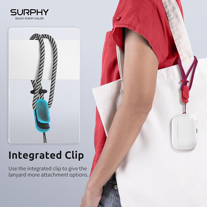 SURPHY 2 Pack Phone Lanyard, Phone Wrist Strap for Case, Camera Wrist Strap | Ultra-Light 2-Color Braided Phone Strap, Cellphone Charm Strap, Anti-Lost Wrist Lanyard for Women and Men, Red Black - Image 3