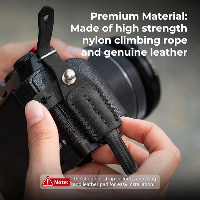 SMALLRIG Rope Camera Neck Shoulder Strap, Adjustable Braided Shoulder Strap with O-Ring and Leather Pad - Image 7