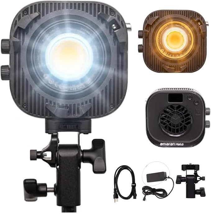 Aputure Amaran Halo 100x 100W COB Led Video Light Bicolor 2700k-6500k,4,890 lux @ 1m, Ultra-Compact Travel Light,USB-C PD Power,App/NFC Control, Bowens Mount (100, Watts) | 4,890 lux @ 1m, Ultra-Compact Travel Light,USB-C PD Power,App/NFC Control, Bowe... by Aputure