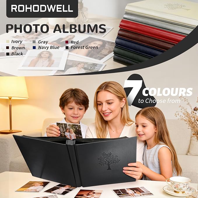 Photo Album 4x6 600 Pockets Photos, Large Capacity Leather Cover Photo Book | Slip-In Horizontal & Vertical Pockets Acid-Free Waterproof Picture Albums Great for Family Baby Wedding Holiday & Anniversary - Image 7