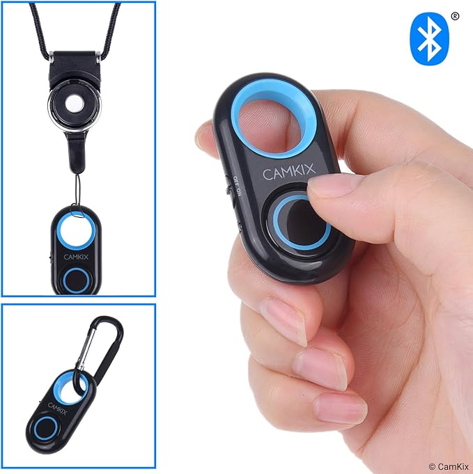 CamKix Camera Shutter Remote Control with Bluetooth Wireless Technology - Works Flawlessly with iPhone/iPad and Android (Blue) - Image 2