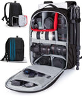 BAGSMART Camera Bag for DSLR, Waterproof Camera Backpacks for Photographers, Camera Case with Laptop Compartment-15.6" Black by BAGSMART