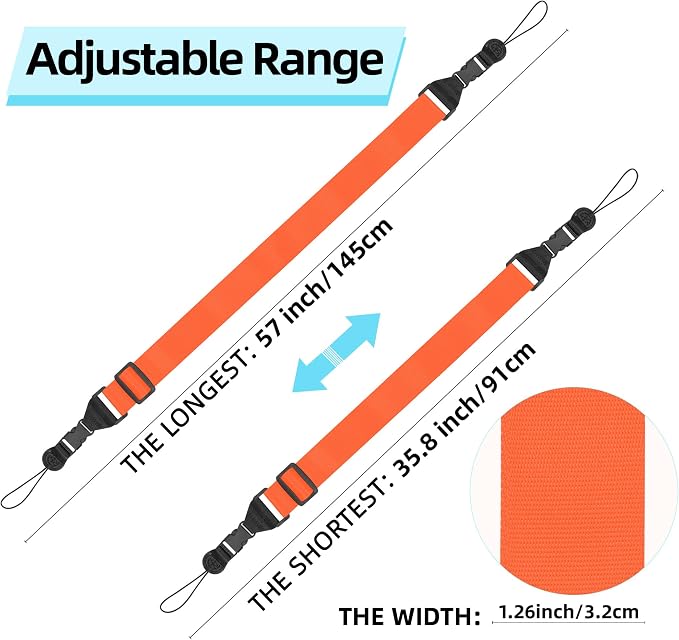 Adjustable Shoulder Strap, iPad Strap Nylon Neck Lanyard | for iPad/Samsung Tablet Case,Camera Binocular Crossbody Laptop Luggage Bag - Image 2