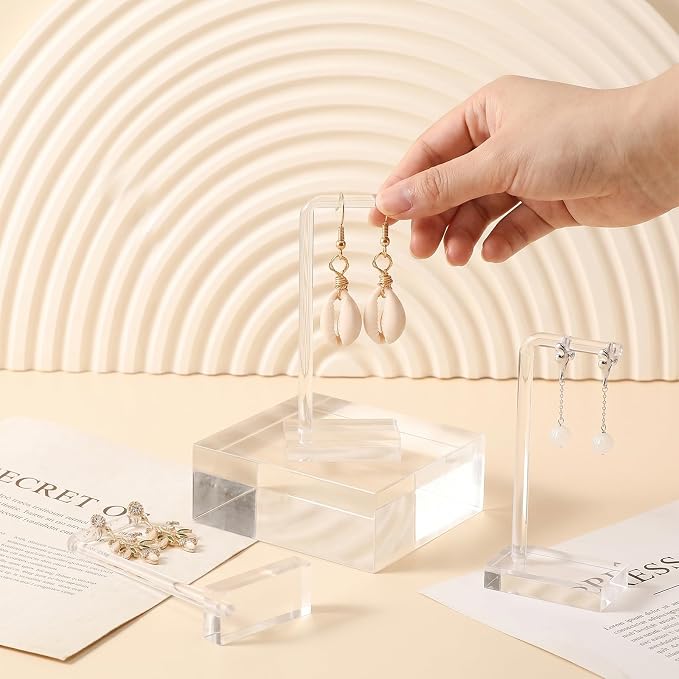 3 PCS Earring Display for Photos, Acrylic Earring Holder for Jewelry | Earring Holders for Selling, Earring Display for Vendors, Jewelry Earring Necklace Display - Image 7