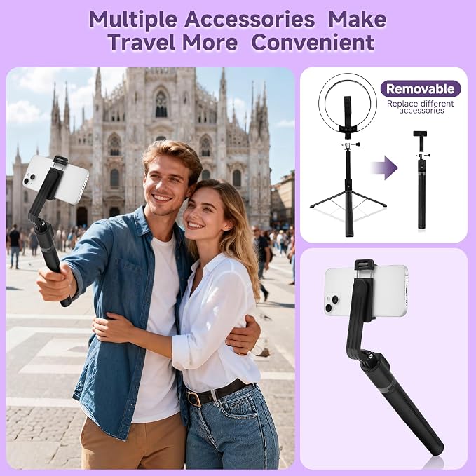 10" Ring Light with Stand, 74"Tripod with Ring Light &Phone Holder | RGB Full Color Modes Selfie Light with Extendable Tripod Stand,iPad Holder, Remote for iPhone,YouTube, TIKTok, Vlogging - Image 4