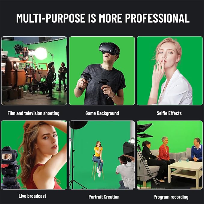 BEIYANG 10 X10 FT Green Backdrop Cloth for Photography, Large Green Screen Background for Photoshoot, Cloth Fabric Curtain Chromakey Video Photoshoot Studio YouTube Conference Streaming - Image 2