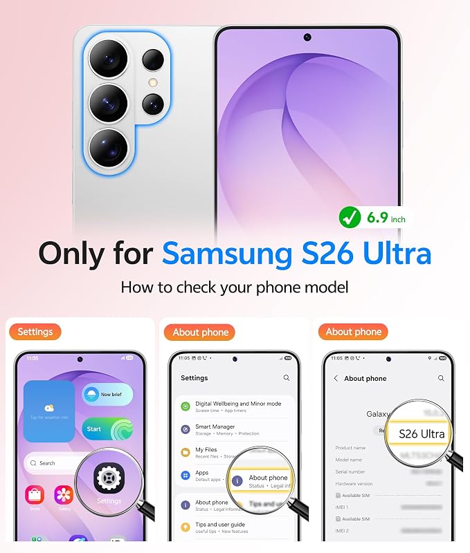 FNTCASE for Samsung Galaxy S26 Ultra Case, Compatible with Magsafe | Screen Protector, Full Camera Protection, Translucent Matte, 14FT Military Grade Drop Proof, Protective Phone Cover - Image 2