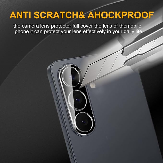 3 Pack Camera Lens Protector for Samsung Galaxy S26/S26 Plus | Tempered Glass,Anti-Fingerprint,9H Hardness,Scratch Resistant,Easy to Install,Bubble Free,HD Clarity - Image 4