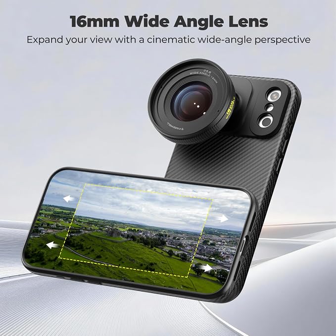 Freewell 16mm Wide Angle Lens for 17mm Mount Phone Case | 105° FOV, Close Focus 0.5m – Perfect for Landscapes, Architecture. - Image 2