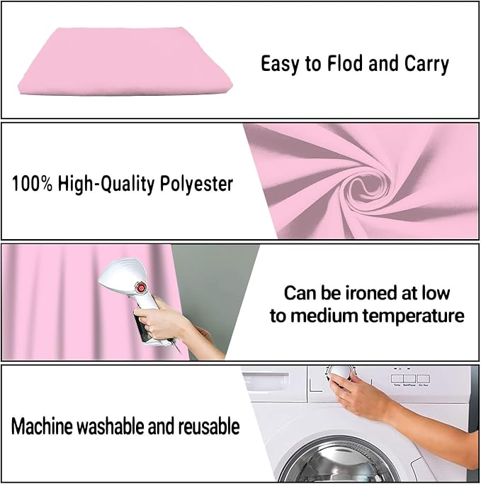 Pink Photography Backdrop for Photoshoot, Fabric 6x9ft | Polyester Studio Photo Backgrounds, Non Reflective, Easy to Hang, for Portrait Shoot, Product, Party Decor, Video Creation - Image 7