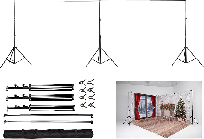 Kate 10x20ft (3x6m) Photography Backdrop Frame Stand for Room Set Adjustable Heavy Duty Photography Background Support System Kit by KateBackdropforPhotography