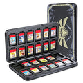 Game Card Case for Nintendo Switch/Switch 2/OLED/Lite, Portable Switch Game Case Magnetic Closure Games Holder with 24 Slots for Games Cards & SD Cards Durable Cartridge Cases Hard Shell, Gray Black by Sunmike