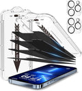 EZ-GLAZ-4+2 Pack for iPhone 13 Pro Max Privacy Screen Protector (6.7") | 2-Pack Lens Protectors, Alignment Kit, Easy Installation, 9H+ Tempered Glass, Scratch Resistant, 28° Privacy Protection by EZ-GLAZ