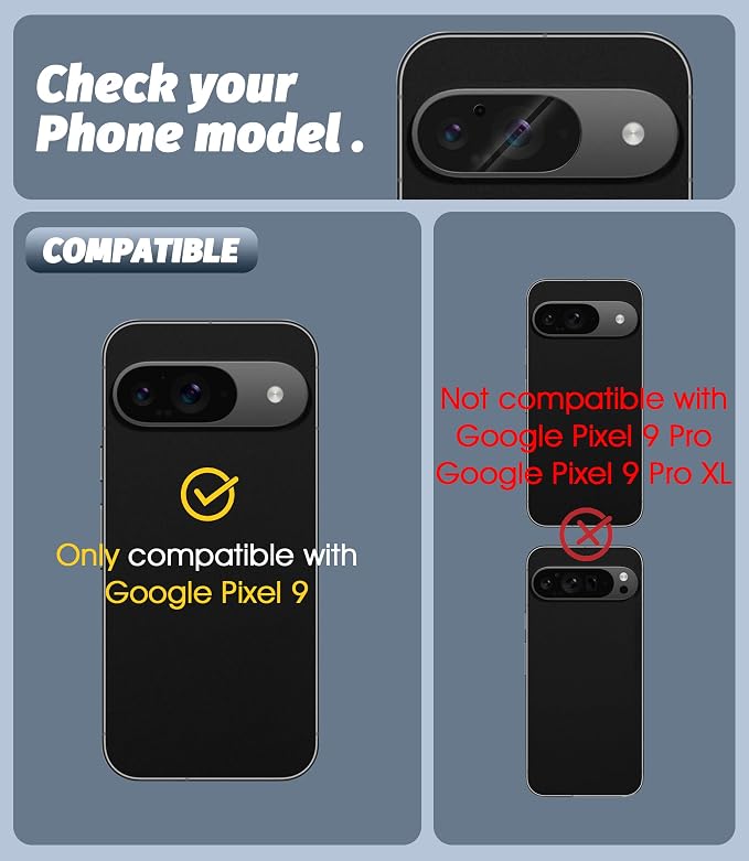 Orzero (3 Pack) Camera Lens Protector Compatible for Google Pixel 9 (6.3 inch) Protector de Cámera Case Friendly Tempered Glass 9H High Definition Microphone Cutout Anti-Scratch - Image 2