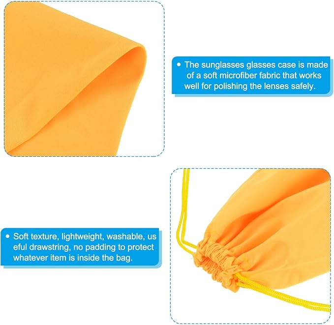 PATIKIL Ski Goggle Bag Microfiber Snow Goggles Case Cover Soft Storage Sleeve Drawstring Pouch - Image 3