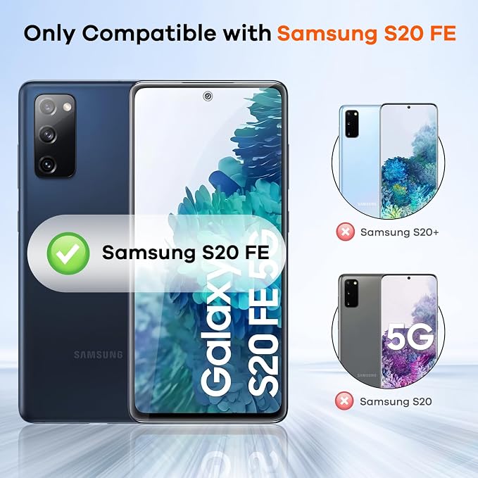 4+4 for Samsung Galaxy S20 FE 5G Screen Protector Camera Lens Protector | 9H Tempered Glass Cell Phone Protector - Image 2