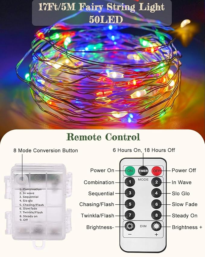 Bikoney Hanging Photo Display with String Lights, Clips & Chalkboard | Rustic Collage Picture Frame for Polaroids, Magnetic Chalkboard, Perfect Dorm Wall Decor & Graduation Gift - Image 3
