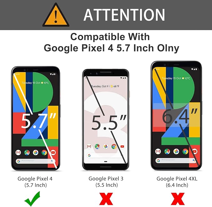OMOTON [4 Pack Screen Protector for Google Pixel 4 (5.7 Inch), Tempered Glass/Scratch Resistant/Only Cover Display Area - Image 2