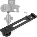 ChromLives Cold Shoe Bracket Extension Bar, Hot Shoe Extension, Microphone Mount with 1/4'' Tripod Screw Compatible with Mirrorless Camera Vlogging Sony A6400 6300 6500 6000 Zhiyun 4 DJI Osmo Pocket by ChromLives