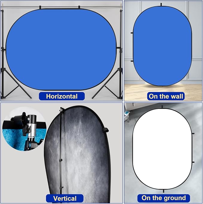 Kate Collapsible Pop-Up Blue White Backdrop for Self-Tape Auditions 589 | Collapsible Backdrop 5'x6.5'Blue White Portable Photography Background for Self-Tape Auditions, Professional Headshots - Image 4