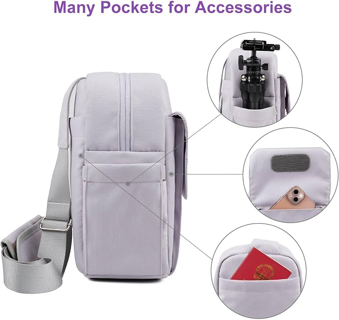 TULLIO Camera Bag Crossboy Camera Sling Chest Bag Backpack Waterproof for DSLR SLR Mirrorless Camera Waterproof for Photographer Compatible with Nikon Sony - Image 4