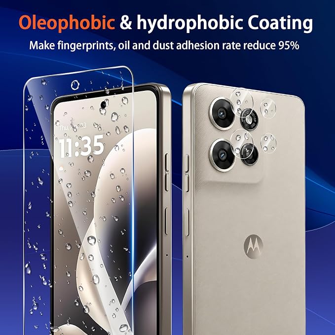 (3+2 Pack) Designed for Motorola Moto G Power 5G 2026 Tempered Glass Screen Protector + Camera Lens Protector,[3D Touch][Bubble-Free][Anti-Scratch] Screen Protector Glass For Motorola G Power 2026 - Image 5