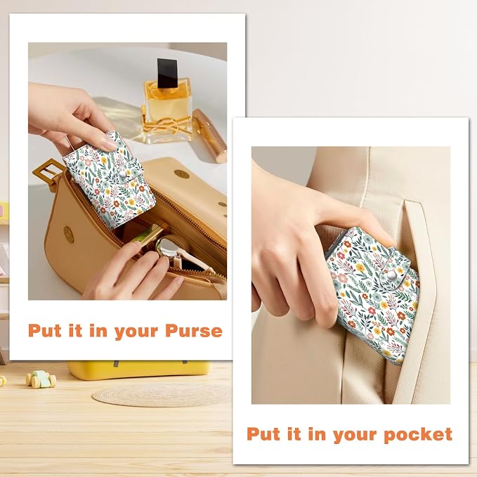 Fintie Mini Photos Album Book for 2x3 Inch Films - 52 Pockets Small Albums | For Fujifilm Instax Mini, Polaroid Hi-Print Pictures, Portable Kpop Photocard Holder, Travel Memory Book, Spring Bloom - Image 6
