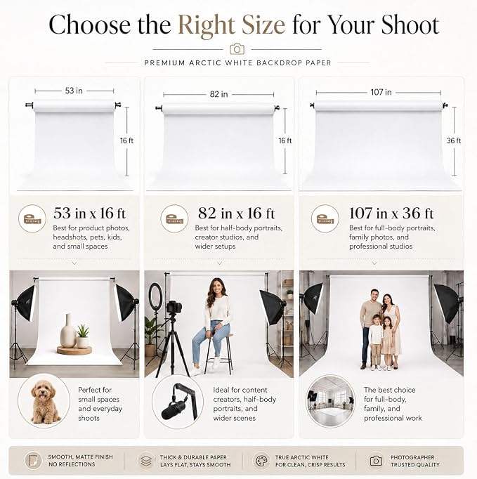 Yizhily Flame Seamless Paper Backdrop, 53 in x 16.4 ft | Product photography; creative sets; event portraits; tabletop shoots; small studio photoshoots - Image 9