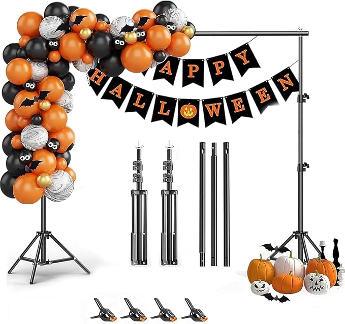 BEIYANG 6.5x6.5 FT Backdrop Stand, Adjustable Photo Background Stand Support kit with Carry Bag for Parties, Decoration, Wedding, Photo Video Studio Shooting by BEIYANG