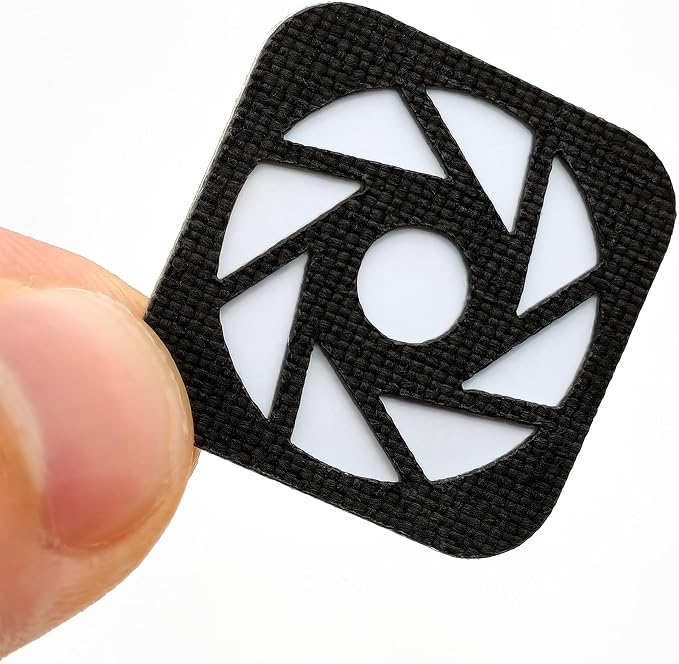 Mini Photo Camera Shutter Aperture Diaphragm Cat Eye Patch Hook Backed for Photographers Camera Bags Backpacks EDC Gear Hats by LEGEEON