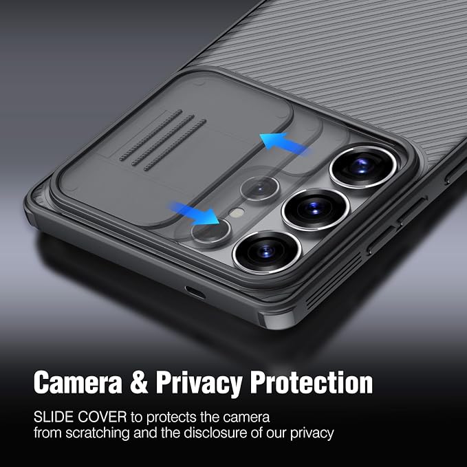 Nillkin for Samsung Galaxy S26 Case with Camera Cover, [Lens Protection] Mil-Grade Shockproof Protective Bumper Hard Cover Slim Phone Case for Galaxy S26 Cases Clear Black - Image 2