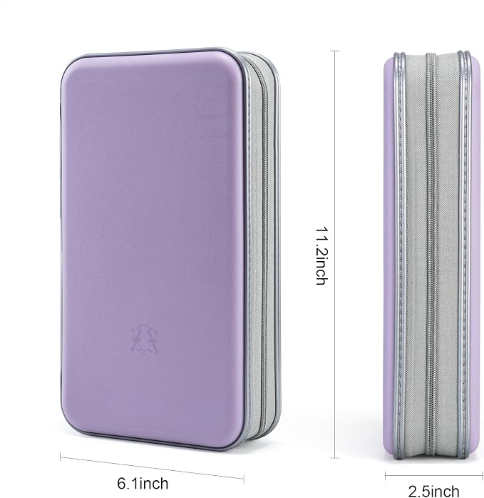 alavisxf xx CD Case, 96 Capacity Hard Plastic Organizer Wallet for Car | CD DVD Holder, Portable Hand Strap, Zipper Closure, Anti-Slip Scratch-Resistant Sleeves, Disc Storage, for Home Office Travel - Image 4