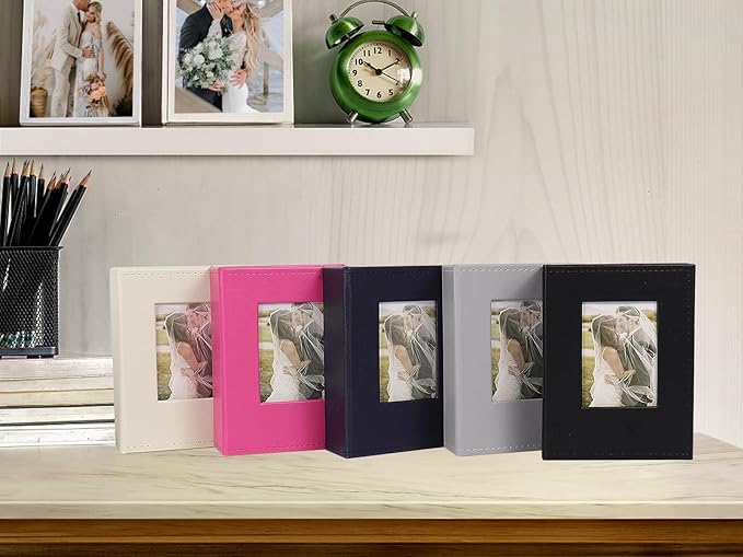 RECUTMS Photo Album 4x6 52 Photos Leather Small Albums for Wedding Beige | White Page, 52 Vertical Pockets, Family Baby Vacation Pictures Book with Front Window, Small Capacity, Portable, Travel Gifts - Image 7