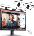 Dual-lamp Video Conference Lighting, LED Streaming Light with Remote and Touch Control, Zoom Lighting for Computer,Webcam Laptop Monitor Ring Light for Video Calls/Zoom Meetings/Video Recording by yAyusiPortableSelfieStand