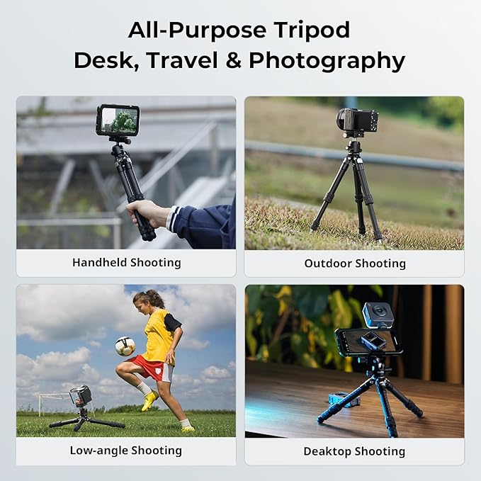 SmallRig Carbon Fiber Mini Desktop Tripod with 360° Ball Head | Compact 15.5" tripod, Built-in QR Plate for Arca, Ball Head Capacity 3kg / 6.6lb for Cameras, DSLRs, Lenses - Image 6