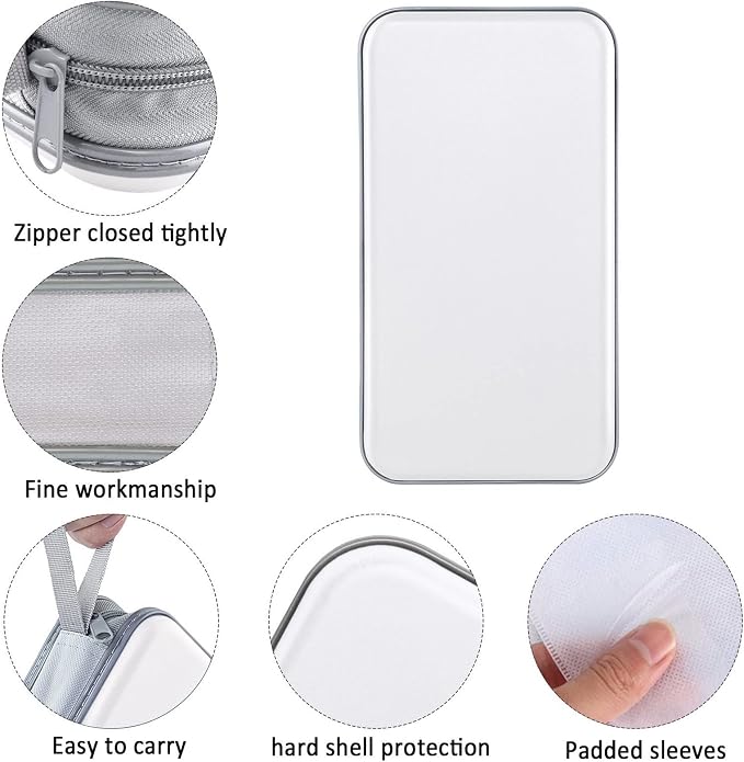 Siveit CD Case Holder, 80 Capacity CD/DVD Case Holders Wallet Hard Plastic CD DVD Disc Cases Storage Binder for Car Home Office Travel (White) - Image 2