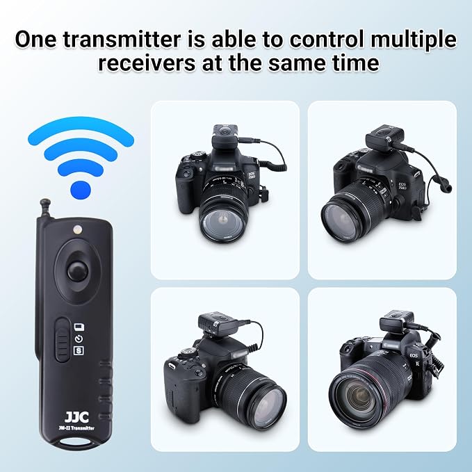 JJC Wireless Remote Control Shutter Release for Canon EOS Rebel T7 T6 T5 | for EOS R50V R6 V R6 Mark III II R7 R8 R10 R100 RP R T8i T7i T6i T6s T5i T4i SL3 SL2 2000D 70D 77D 80D 90D M6 Mark II & More - Image 6