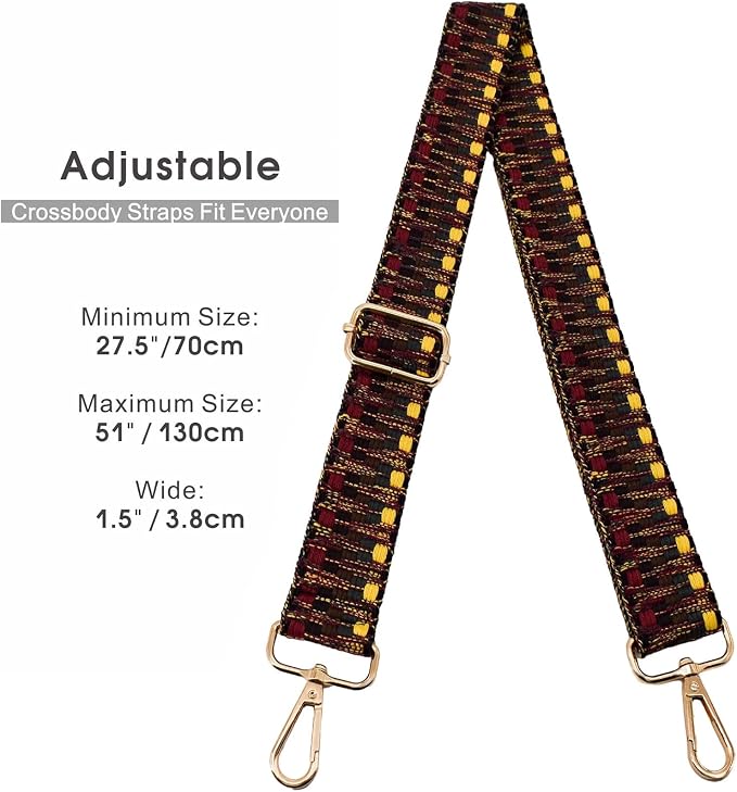 Replacement Purse Strap Shoulder Strap Adjustable Crossbody Strap for Women Crossbody Wide Shoulder Bag - Image 2