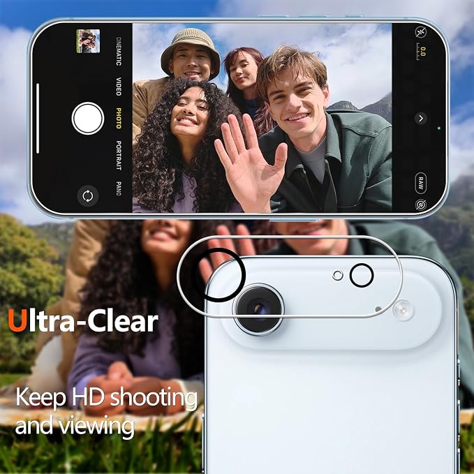 2+2 Pack Privacy Screen Protector for iPhone 17 Air 6.5-Inch | with Camera Lens Protector, Anti-Spy Tempered Glass Film, Easy Installation, 9H Hardness, Case Friendly - Image 5